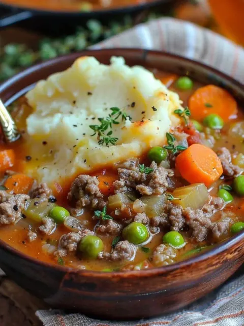 Shepherd’s Pie Soup: A Comforting Twist on a Classic Dish 🥣🍂