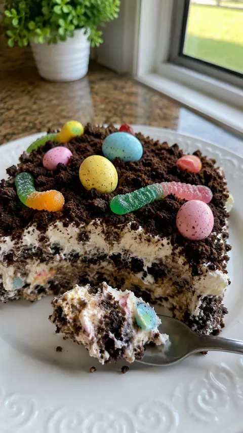 Easter Dirt Cake Casserole – A Fun & Festive No-Bake Dessert! 🐰🌸