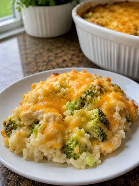 Cheesy Broccoli Rice Casserole