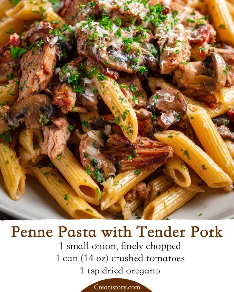 Penne Pasta with Tender Pork: A Comforting and Flavorful Dish