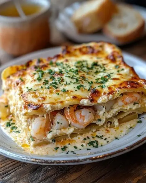 Seafood Lasagna with Shrimp & Crab
