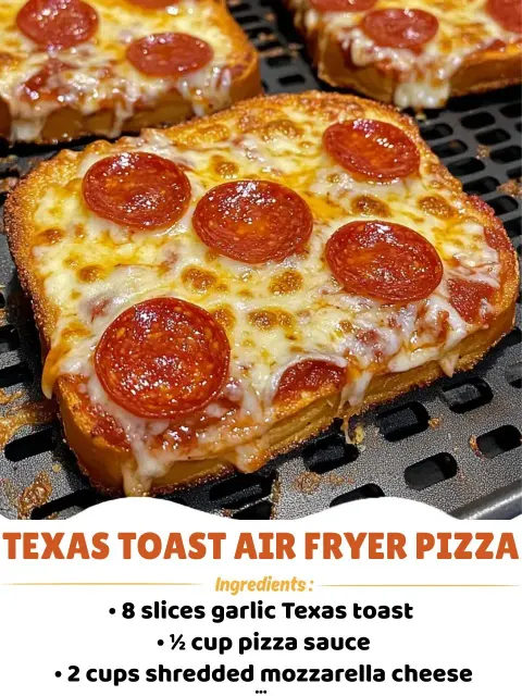 Texas Toast Air Fryer Pizza – 10-Minute Crispy Cheesy Bliss! 🍞🔥🍕