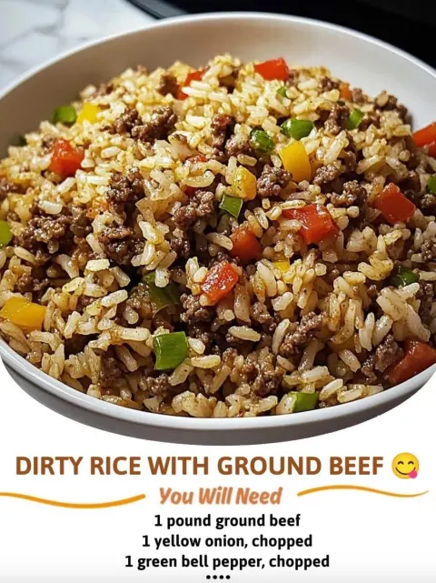 Dirty Rice with Ground Beef 😋