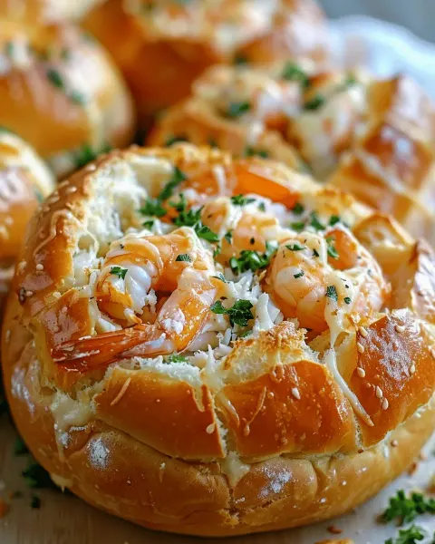 Stuffed Seafood Bread Bowl – Shareable Comfort Magic in Every Bite!