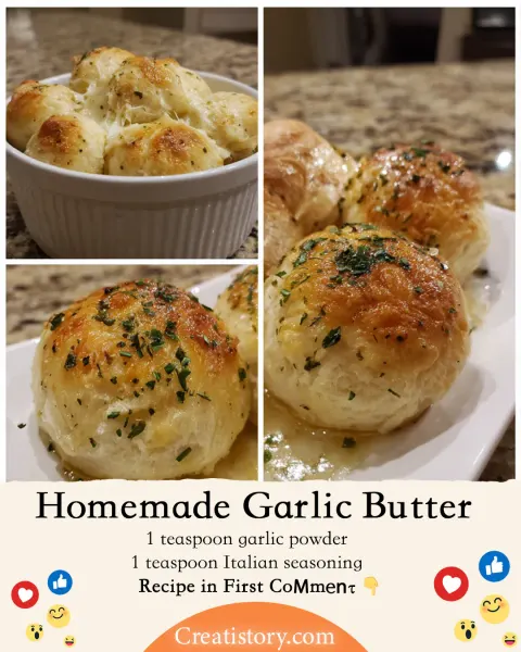 Homemade Garlic Butter Cheese Bombs