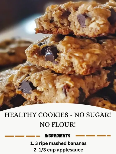 Healthy Cookies – No Sugar! No Flour! 🍌🍪✨