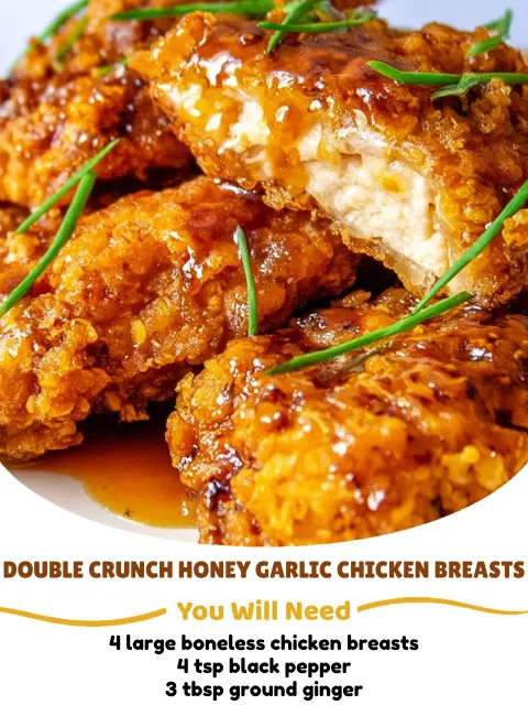 Double Crunch Honey Garlic Chicken Breasts 😜😜