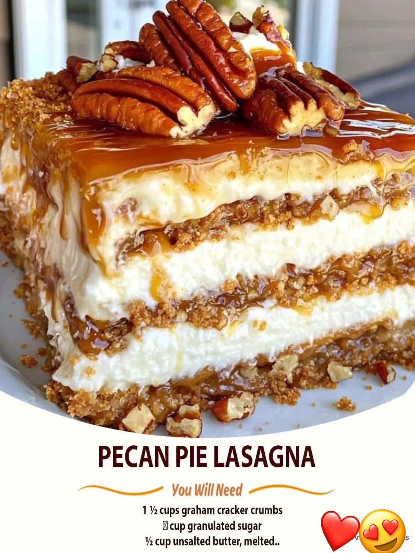 Pecan Pie Lasagna: A No-Bake Southern Dream Dessert 🍰😋