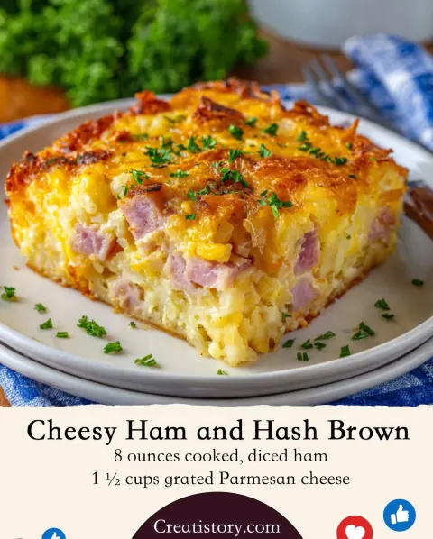 Cheesy Ham and Potato Casserole 🧀🥔🍖