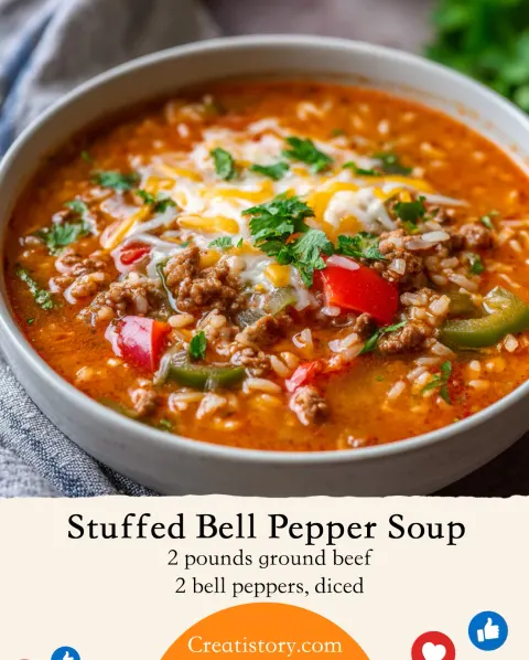 Stuffed Bell Pepper Soup 🥣❤️