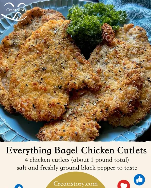 Air Fryer Everything Bagel Chicken Cutlets – Crispy, Juicy, and Bursting with Flavor