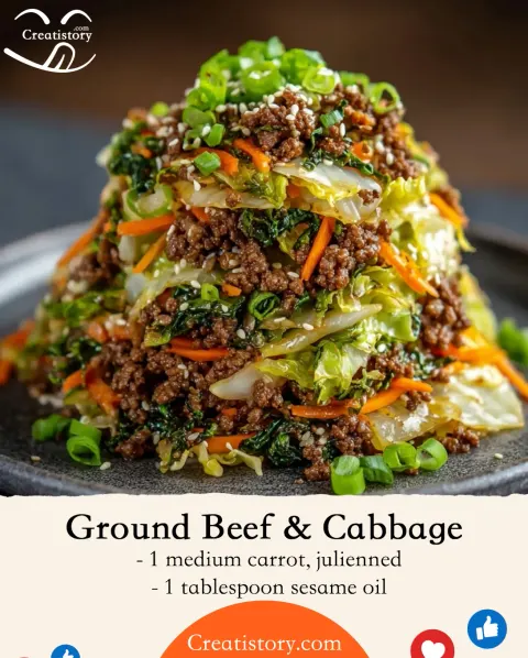 Healthy Chinese Ground Beef & Cabbage Stir Fry 😋🥢🥬