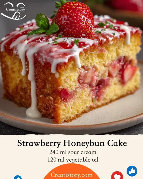 Strawberry Honeybun Cake Cream 🍓🍰 – A Sweet Southern-Inspired Treat