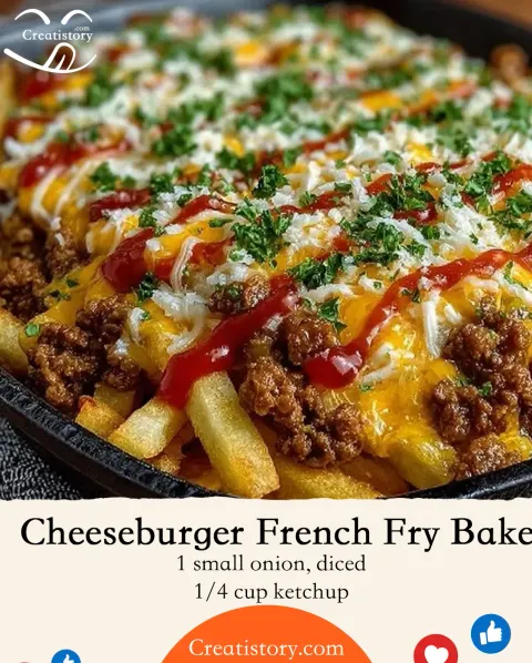 Cheeseburger French Fry Bake 🍔🍟