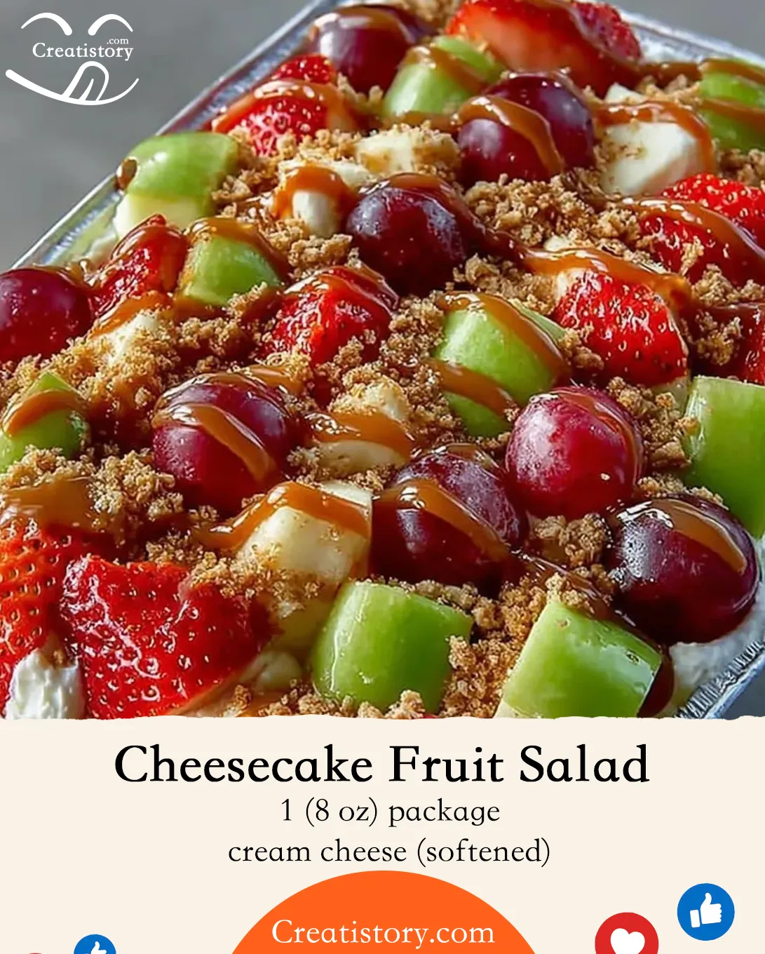 Cheesecake Fruit Salad 🍓🍑🍇