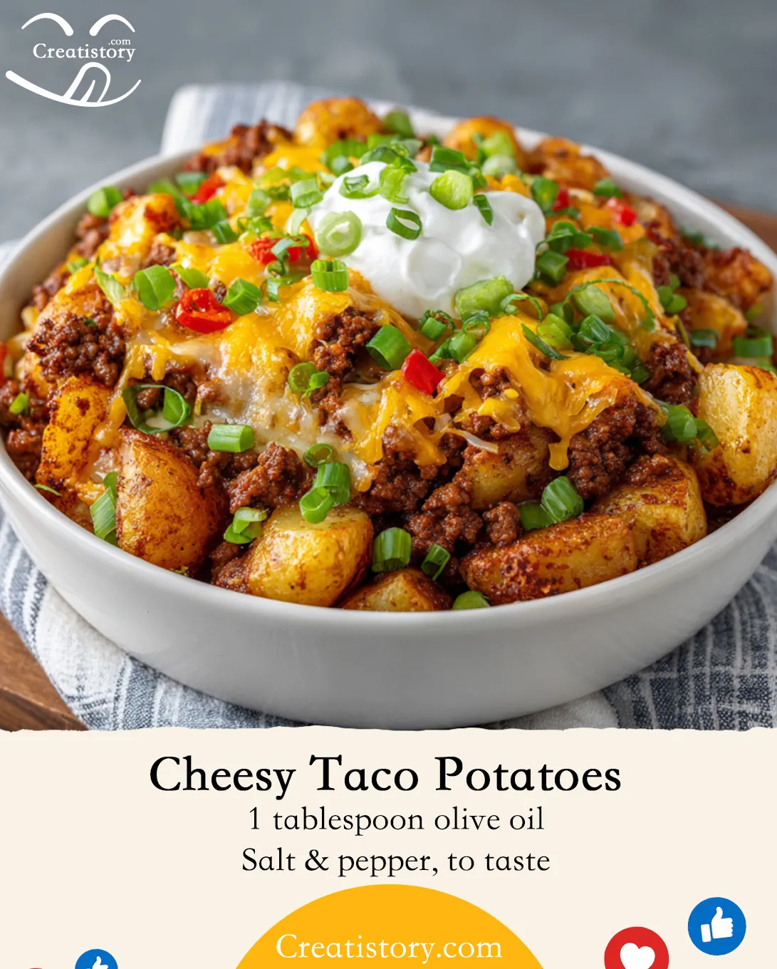 Cheesy Taco Potatoes 🧀🥔🌮