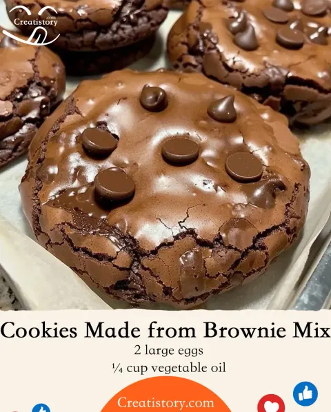 Cookies Made from Brownie Mix 🍪🍫