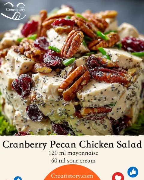 Cranberry Pecan Chicken Salad 🥗🍇🥜