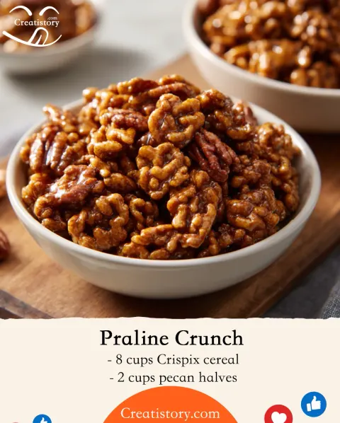 Praline Crunch – The Irresistible Sweet & Nutty Snack Mix Everyone Loves 🥣🥜✨
