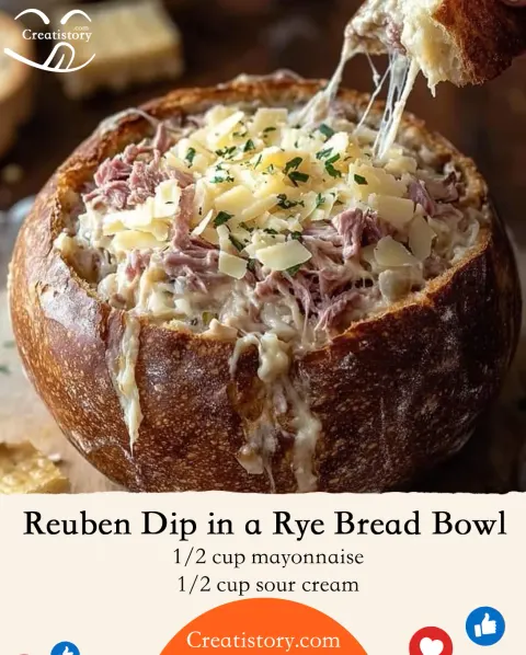 Reuben Dip in a Rye Bread Bowl