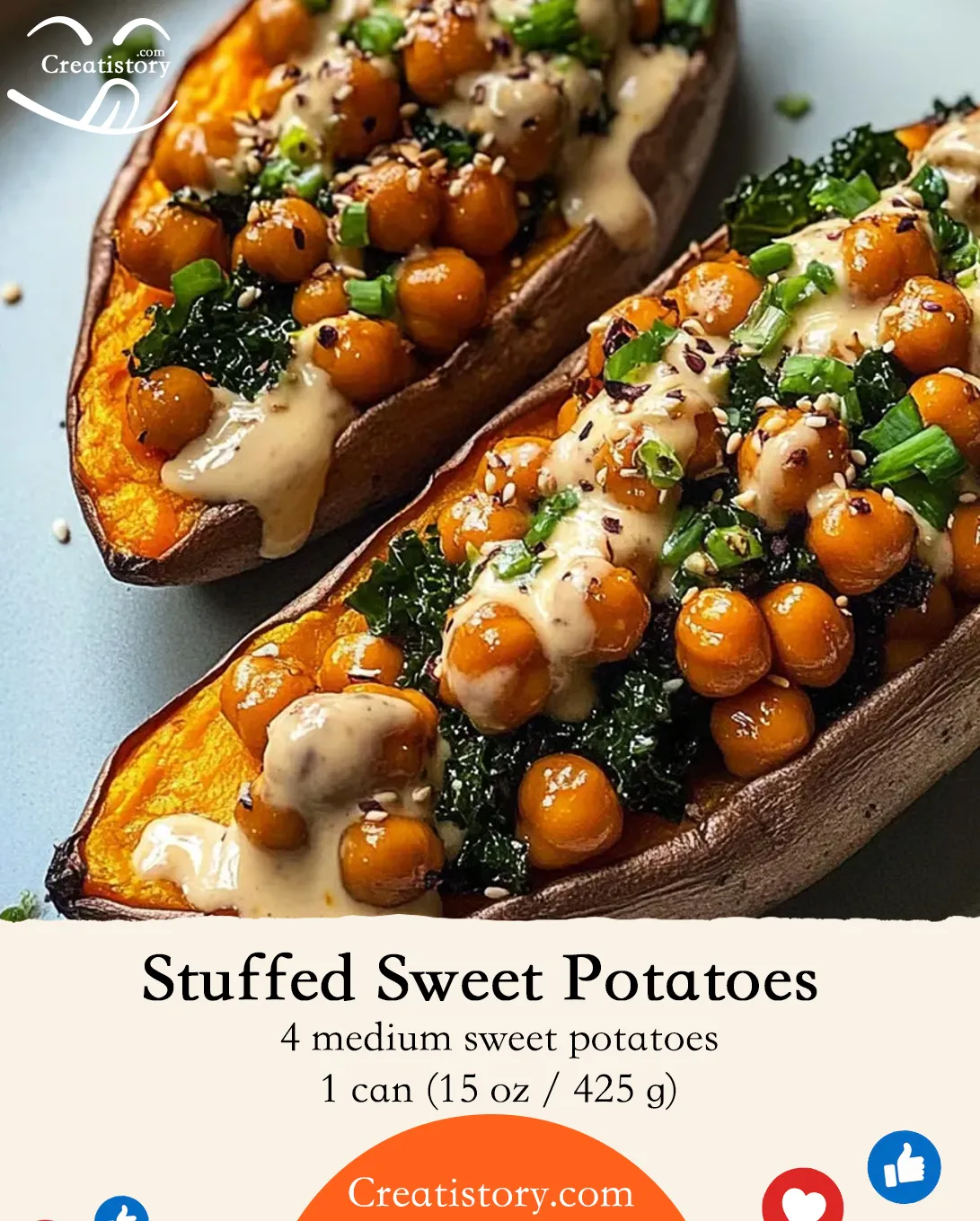 Stuffed Sweet Potatoes with Spiced Chickpeas 🍠🌱✨