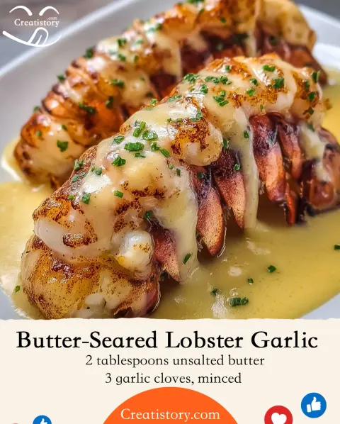Best Butter-Seared Lobster Garlic Cream 🦞✨