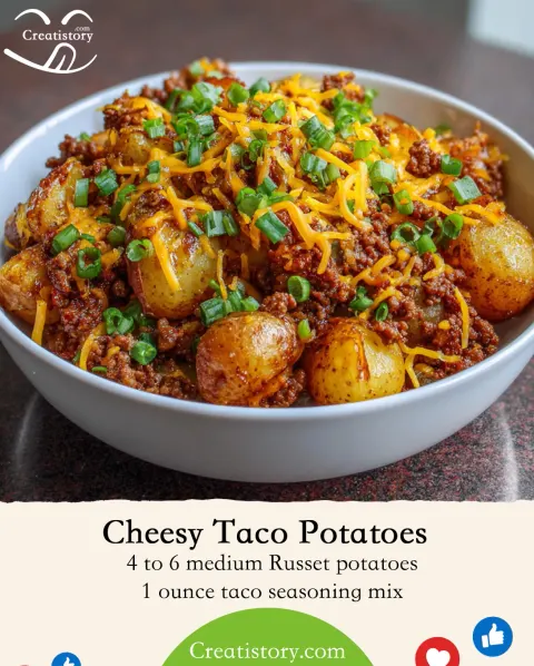Cheesy Taco Potatoes 😜🌮🧀
