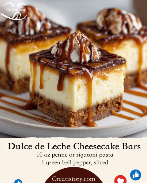 Dulce de Leche Cheesecake Bars – Creamy, Sweet, and Utterly Irresistible