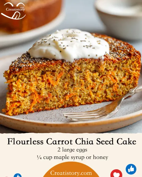 Flourless Carrot Chia Seed Cake 🥕✨