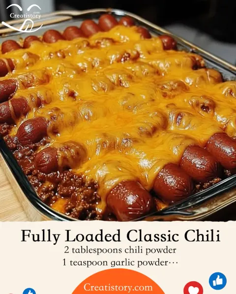 Fully Loaded Classic Chili Cheese Dog Casserole 😜