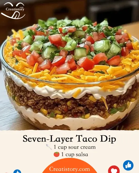 Seven-Layer Taco Dip 🌮🎉