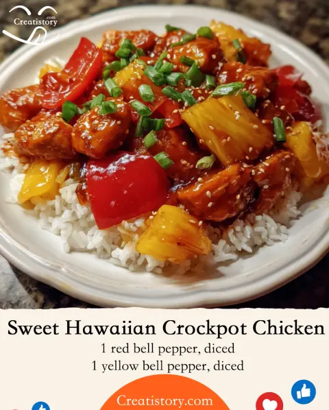 Sweet Hawaiian Crockpot Chicken 🍍🍗 – A Tropical Twist on Comfort Food