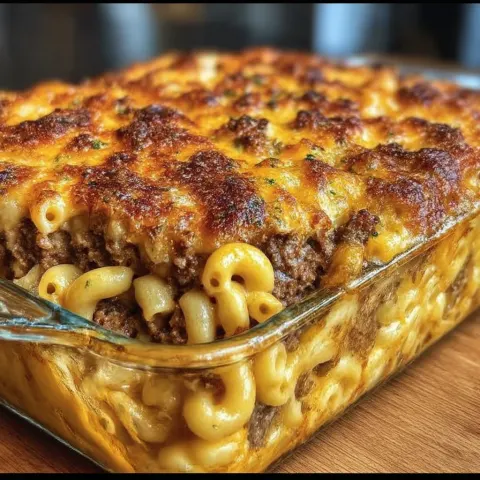 Mac and Cheese Meatloaf Casserole