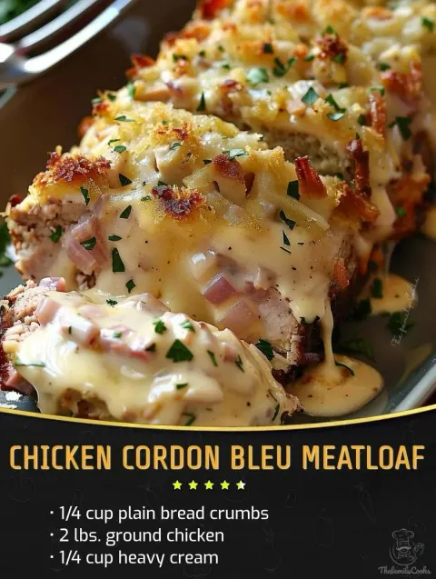Chicken Cordon Bleu Meatloaf