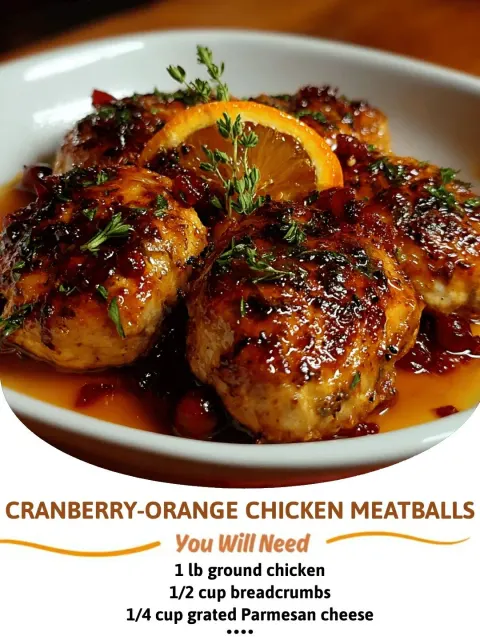 Cranberry-Orange Chicken Meatballs
