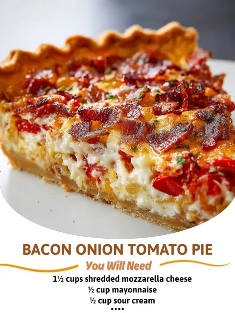 Bacon Onion Tomato Pie