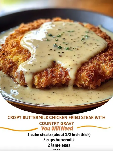 Crispy Buttermilk Chicken Fried Steak