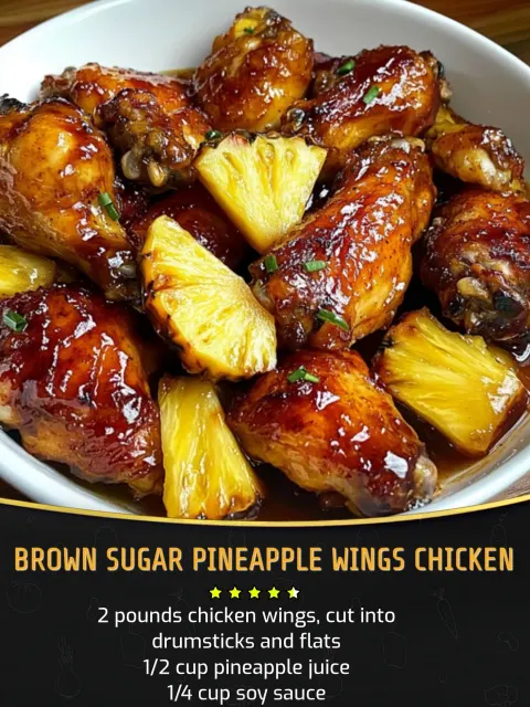 Brown Sugar Pineapple Chicken Wings 😋
