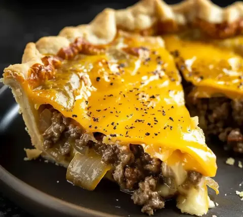Old-Fashioned Impossible Cheeseburger Pie