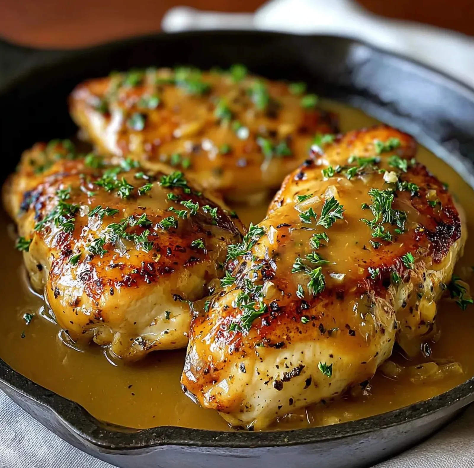 Savory Skillet Chicken with Garlic, Butter, and Honey