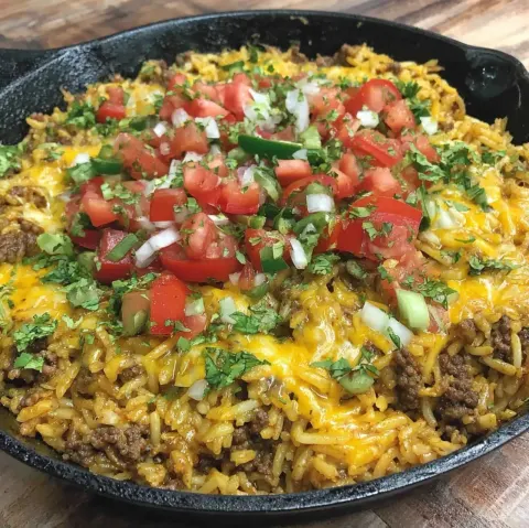 Cheesy Taco Rice Skillet
