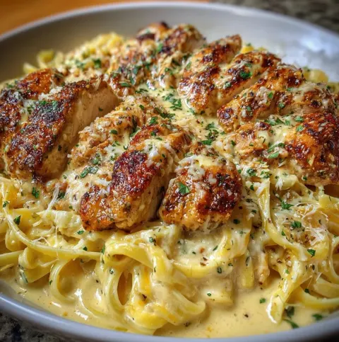 Cheesy Cajun Alfredo Chicken