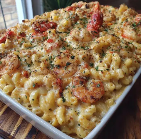 Seafood Mac and Cheese Bake 🦀✨