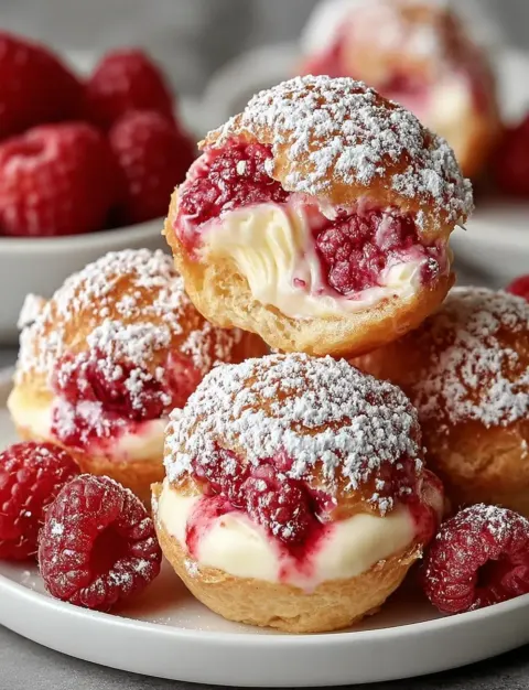 Raspberry Cream Cheese Bites 🍓🧀✨