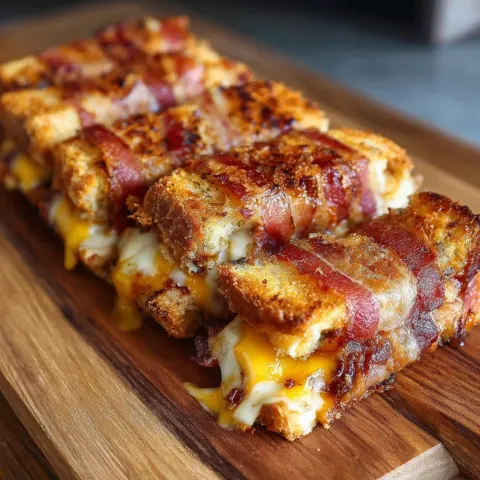 Bacon-Wrapped Grilled Cheese Fingers