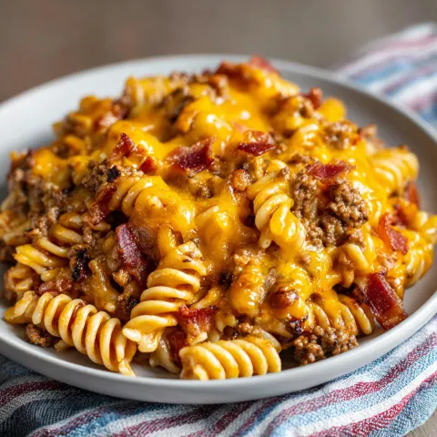 Bacon Cheeseburger Pasta Bake