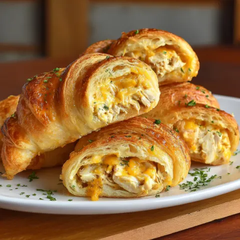 Cheesy Chicken Crescent Rolls 🥐🧀✨