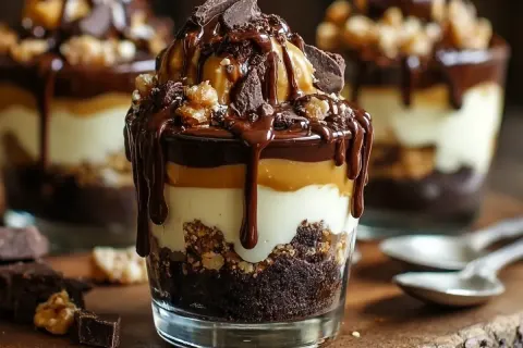 Loaded Brownie Cheesecake Cups