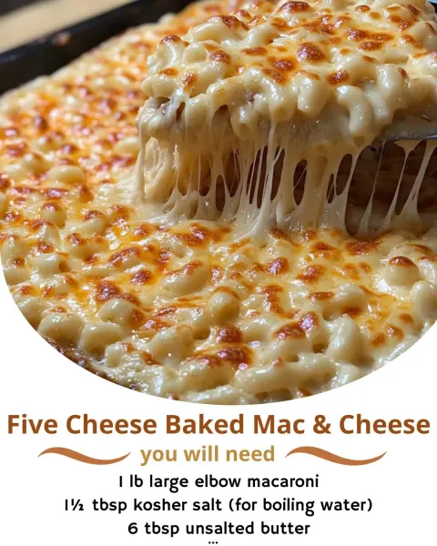 Five Cheese Baked Mac and Cheese