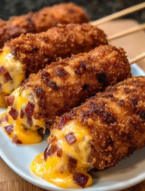 Deep-Fried Bacon Cheeseburger Corn Dogs